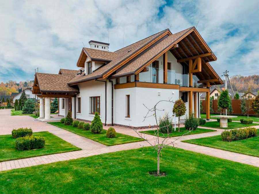 Дом двухэтажный на 2 крыла G-110